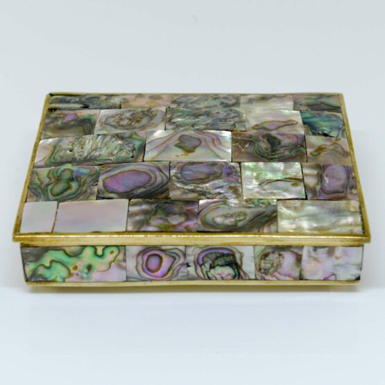 Brass Box With Mother of Pearl Inlay