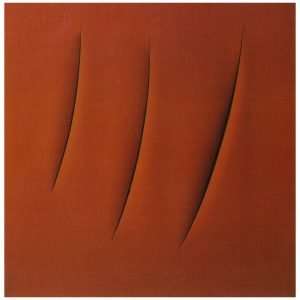 Lucio Fontana – Concetto Spaziale. Attese (dark Orange)