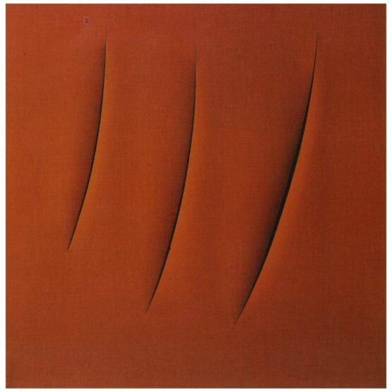 Lucio Fontana Print Orange